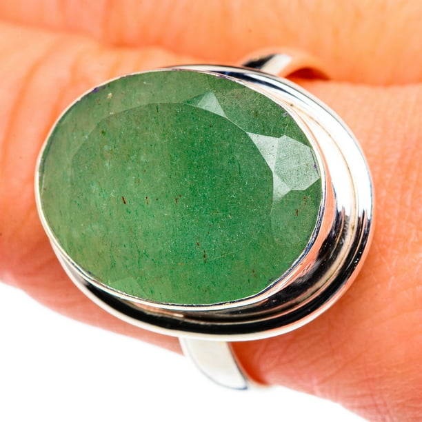 Green Aventurine Natural Multi Stones 925 Sterling Silver Leaves Ring for Women Green Aventurine Natural Multi Stones 925 Sterling Silver Leaves Ring for Women